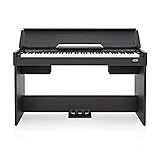 Gear4music Upright Digital Piano 88 Keys with Weighted Hammer Action