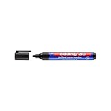 Pigmentmarker edding 30 Brilliant, Strichbreite 1,5-3 mm, nachfüllbar, 10 Stück, div. Farben schwarz