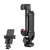 Smartphone Handyhalterung für Stativ, Handy Stativ Adapter mit 2 Kaltschuh und 1/4 Zoll Gewinde, 360° Drehbar und 180° Neigbar, Einstellbar, Kompatibel mit Smartphone, Kamera, Selfie-Stick