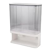 Xiuganpo Reisbehälter, Müslispender, Hermetisch Versiegelt, Transparent, für die Aufbewahrung von Reis, Hirse, Gerste, Hafer, 3 L, Wandmontage