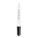 TENYELE Augentropfer aus Glas, Flüssigkeitstropfe, 1 ml Fassungsvermögen, passend für ätherische Öle, 0,25 ml, 0,50 ml, 0,75 ml, 1 ml, klar skaliert