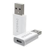 MOSWAG USB C auf USB Adapter [2 Stück] USB Stecker auf USB C Buchse Adapter USB C Adapter Kompatibel mit Mag Safe,i Phone 13/12,i Mac,Mac Book Pro,Mac Book,Laptops,PC,Computer und mehr