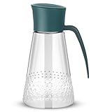 Zanthicia Ölspender Automatische offene Essigflasche mit Griff Luftdichter tropffreier Behälter Menage Salatdressing Topf Kochen, Grün
