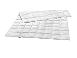 sleepling 197141 extra leichte Sommer Daunendecke Bettdecke, Neue weißen Daunen (90%) und Federn (10%), Made in EU, Ökotex, Downpass, 135 x 200 cm, weiß