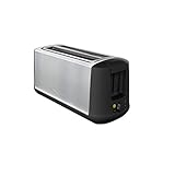 Moulinex Subito 4 Toaster, 2 lange Schlitze, 1700 W, Eco-Modus, Thermostat 7 Positionen, Brotzentrierung LS342D10, Edelstahl