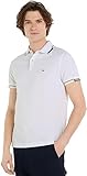 Tommy Hilfiger Herren Poloshirt Kurzarm Slim Fit, Weiß (White), XL