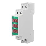 3-Phasen-Wechselstrom-Voltmeter 60-450 V, LCD-Digitalspannungsmesser, Elektrischer Leistungsmesser, DIN-Schienenmontage
