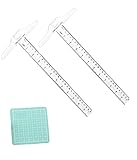 IUDWCG 2 Pcs T Square Kunststoff Transparent T-Lineal,1 Pcs...