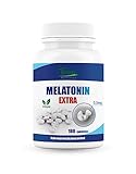 FUTURES NUTRITION Melatonin Extra Nahrungsergänzungsmittel - 180 hochdosiert Schlaftabletten - Nur 1/4 Tablette pro Tag: Melatonin 0,5mg - Ohne Zusatzstoffe und Vegan Schlafmittel - Laborgeprüft