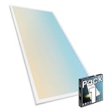 LED ATOMANT Oberfläche LED Deckenpanel 120x60cm 96W, CCT (Farbwahlschalter Warmweiß, Neutralweiß oder Kaltweiß), 11500 Lumen, Inklusive Treiber