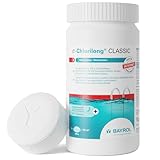 BAYROL e-Chlorilong® CLASSIC 1 kg – langsamlösliche 200 g Chlortabletten für Pool zur Dauerdesinfektion - Aktivchlorgehalt 92 % - alle Filterarten - Dosierschwimmer Pool oder Skimmer