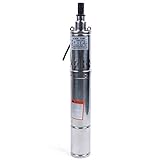 CCAUUB 250/500 W 3/3.5 Zoll Tiefbrunnenpumpe Edelstahl Durchmesser Tauchpumpe Tauchdruckpumpe Maximales Eintauchen 1600/2000 L/H Fördermenge Brunnenpumpe Wasserpumpe Deep Well Pump (3.5Zoll 500W)