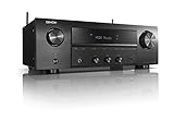 Denon DRA-800H Stereo Receiver und Verstärker, Alexa Kompatibel, 5 HDMI Eingänge, Phono-Eingang, Bluetooth und WLAN, DAB+ Radio, Musikstreaming, AirPlay 2, HEOS Multiroom, Schwarz