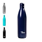 Otto Koning Trinkflasche Edelstahl 1 Liter – Vakuumisolierte Wasserflasche Thermo Auslaufsicher – Doppelwandige Sportflasche Metall für Büro Outdoor Reise – BPA-frei Robust
