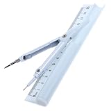 ELAYARD Multifunktionales Zirkel Linealset mit Winkelmesser Leichter Kompass für Präzises Zeichnen und Geometrie Geeignet für Oberschüler Tragbares Zeichenwerkzeug in Blau