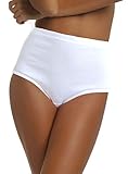 LisaModa Damen Taillenslip 6er Pack Seamless Stretch Baumwolle 52/54 Weiß