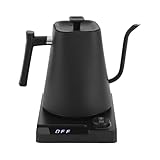 Wasserkocher mit Temperatureinstellung Schwanenhals Elektrischer Kaffee Wasserkocher 1L 40~100℃ Temperatur Einstellbar Coffee Kettle