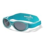 Mausito BABY Sonnenbrille 0-1,5 Jahre Jungen I VERGLEICHSSIEGER Sonnenbrille Baby BPA-frei I 100% UV SCHUTZ I BIEGSAM & verstellbares Band I Europäisches Design Baby Sonnenbrillen