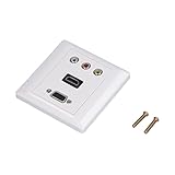 Wandplatte, Powerline-Ethernet-Adapter, Steckdosenregal, Wandhalter mit Hoher Schlagfestigkeit, Multimedia-Wandpaneel, 1080P-Audio-Video-Wandsteckdose, Composite-Video-Panel für