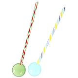 DECHOUS 2St Buntglas-Löffel Cocktailrührer für Getränke Flasche Bier Getränke-Mix-Sticks Barlöffel waschbare essstäbchen wiederverwendbar saftkue Saftrührstäbe Cocktailstäbchen für Bars