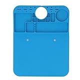 Adfaga Mikroskop-Silikonbasis, hitzebeständig, antistatisch, multifunktionale Mikro-Lötmatte für die Reparatur von Elektronik-Motherboards und Telefonwartung, langlebiges blaues Si