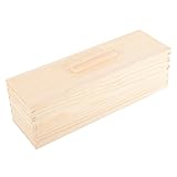 SOLUSTRE Holz Toastform mit Deckel Wiederverwendbare Kastenform für Aufbewahren Toast Stilvolle Holzbox mit Sicherem Design