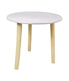 Spetebo Deko Holz Tisch 30x30 cm - Farbe: weiß - Kleiner Beistelltisch Couchtisch Sofatisch Blumenhocker