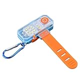 Geteawily Angelsensor-Licht | wasserdichte Taschenlampe mit Angelruten-Spitze, Schüttelerkennung, wiederaufladbar, Outdoor-Taschenlampe mit Rutenspitze, 300 mAh, IP68 wasserdicht, ultraleicht für