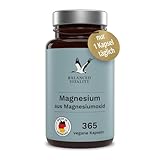 Magnesium Kapseln - 667 mg Magnesiumoxid, davon 400 mg elementares reines Magnesium - 365 vegane Kapseln Jahresvorrat - ohne Zusatzstoffe - laborgeprüft - Made in Germany - Balanced Vitality