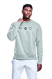 Champion Men's Powerblend Fleece Crew, Graphic, Oxford Gray-586613, Small