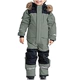 Elsa Keith 2025 Schneeanzug Kinder Jungen Skianzug Klassisch Einteilige Schneeanzug Thermo Skioverall Unisex Schneeoverall Winddicht Wasserdicht Winteranzug Outdoor Thermo Softshellanzug