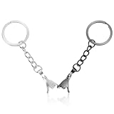 HJZHII 2 Stück Versprechens Schlüsselanhänger Freund Geschenk,Schlüsselanhänger Paar,Partner Schlüsselanhänger Geschenke Kleiner Finger Jahrestag Paare Passende Beste Freundin Liebe Valentinstag