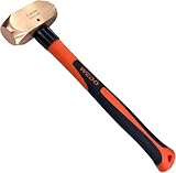 WEDO Fäustel,Kupferhammer,Vorschlaghammer mit Fiberglasstiel,450g,Länge 300mm,Trockenbauhammer,Stemmhammer,Abbruchhammer Einsatz bei Präzisionsabbrucharbeiten