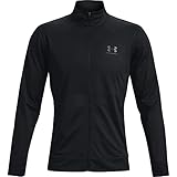 Under Armour Herren Pique Track Jacket Warmup Tops, Black, XL