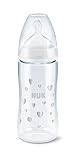 First Choice+ PP-Silikonflasche, 6-18 m, 300 ml, Herzen