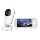 Cuifati Säuglingskamera, 4-Zoll-LCD-Bildschirm, Baby-Videomonitore, 1 MP, Kabellose Videokamera mit Nachtsicht, Zwei-Wege-Gespräch, Schlaflied, Temperaturüberwachung, für den