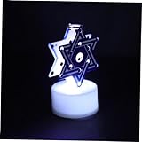 WATIIFUFU Flammenlose LED Gebetskerze Wiederverwendbare Elektronische Kerzenlampe mit Kaltem Weißlicht Religiöse Dekoration für Jüdische Familienfeiern Weihnachten Ostern Tischlicht und