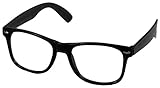 Oramics Hornbrille ohne Stäke für Frauen und Männer Nerdbrille Retro Brille (1x Schwarze Nerd Brille)