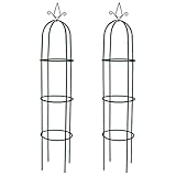 vidaXL 2X Rosensäule Metall Rosenbogen Rosenturm Rankgitter Rankhilfe Spalier