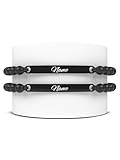 Meinearmbänder Personalisierte Partnerarmbänder 2 Stück - Unisex Armbänder mit Gravur - Paar Armband - Namensarmband - Geschenk für Paare - Partner Geschenke - Personalisierte Geschenke