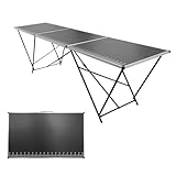 Lemodo Tapeziertisch klappbar | Stabiler Arbeitstisch | Mehrzwecktisch mit Messskala | Flohmarkttisch 300 x 60 cm | Multifunktionstisch bis 30,0 kg belastbar