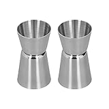 Cocktail-Shaker, doppelköpfiger Becher, gerades Kanten-Design, klassischer Getränke-Shaker aus Edelstahl