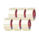 GRIFEMA GA4003-6, 6 Stück Geräuscharmes Paketklebeband, Paketband für Versand, Umzug und Lagerung, Transparent Verpackungsband, 10,5 cm x 10,5 cm x 5 cm, 66m