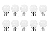 ZFQ 10 Stück LED-Leuchtmittel, Warmweiß, B22, 2 W, entspricht 20 W, AC 220 V-240 V, Energiesparlampe, Golfball, Glühbirnen, Small/Mini für Haus, Bar, Party, Stimmungsdekoration
