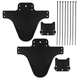 2 Stück MTB Mudguard Vordere und Hintere Mudguard, Fahrrad Vorne Hinten Kotflügel, Verstellbares Schutzblech Kompatibles Fahrrad Mud Guard Set mit 10 Kabelbinder, Geeignet für Radfahrer