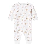 NAME IT Baby - Mädchen Nbfnightsuit Zip Orchid Pink Teddy Noos, Bright White, 74