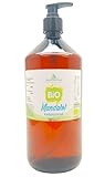 Mandelöl BIO 1000 ml süß, kaltgepresst 100% rein Massageöl, Babyöl Gesicht, Körper, Haar, Bart, Nägel, Muskelentspannung