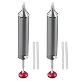 Lötentfernungspumpe, 2 Stück, Aluminium-Lötsauger mit hochtemperaturbeständigen Silikondüsen
