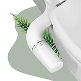 SAMODRA Ultradünnes Bidet, minimalistisches Bidet für Toilette mit nicht elektrischer Doppeldüse (Front- und Heckwäsche), Frischwasser-Bidet-Toilettensitz-Befestigung