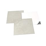 GENERIQUE - PVC Bodenbelag - Selbstklebende Fliesen - Hellgrau - Marmoreffekt - Grau/Beige - 2,05m²/22 Fliesen